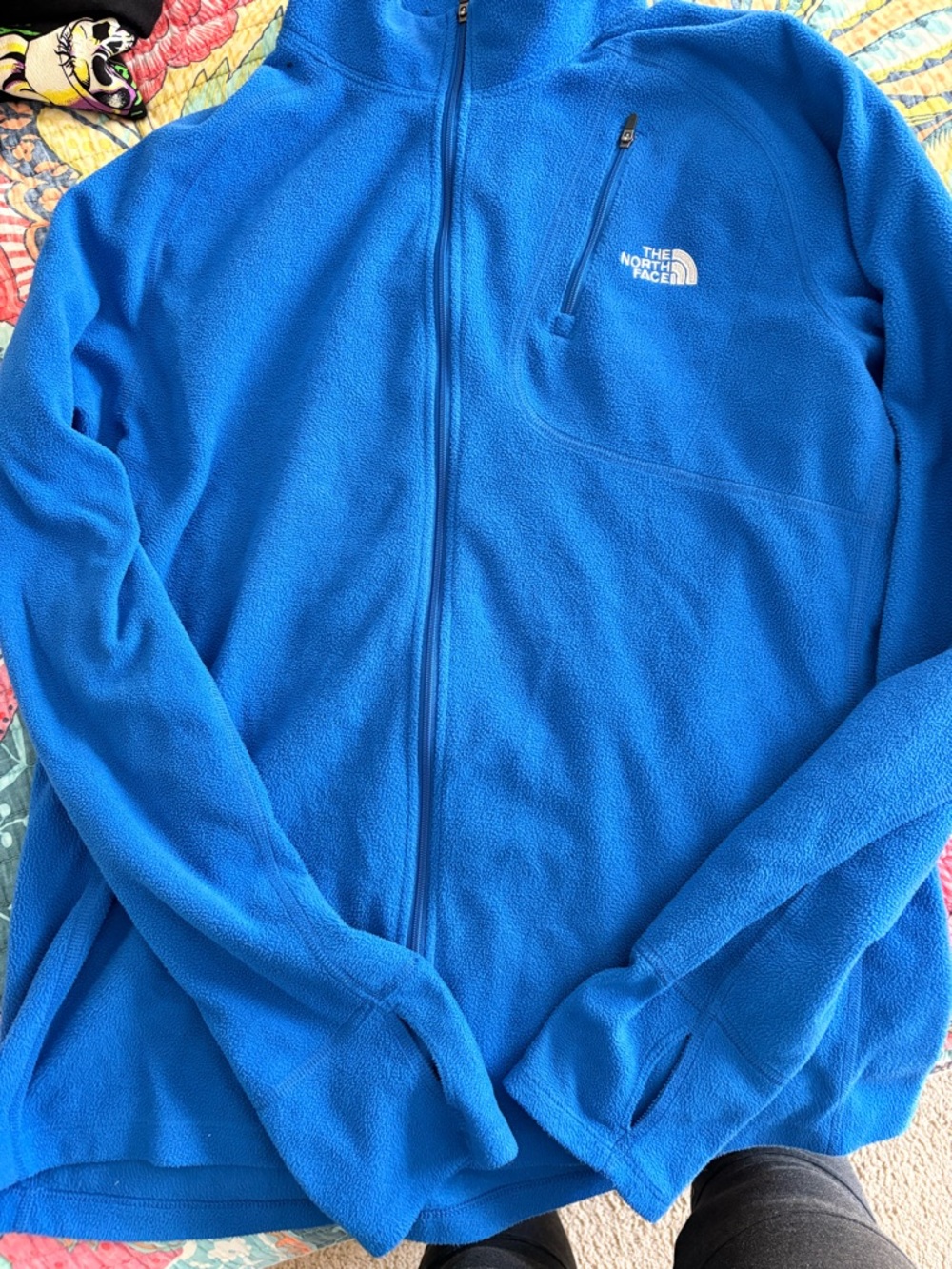 The North Face Men’s Zip‑Up Fleece Jacket - Bright Blue